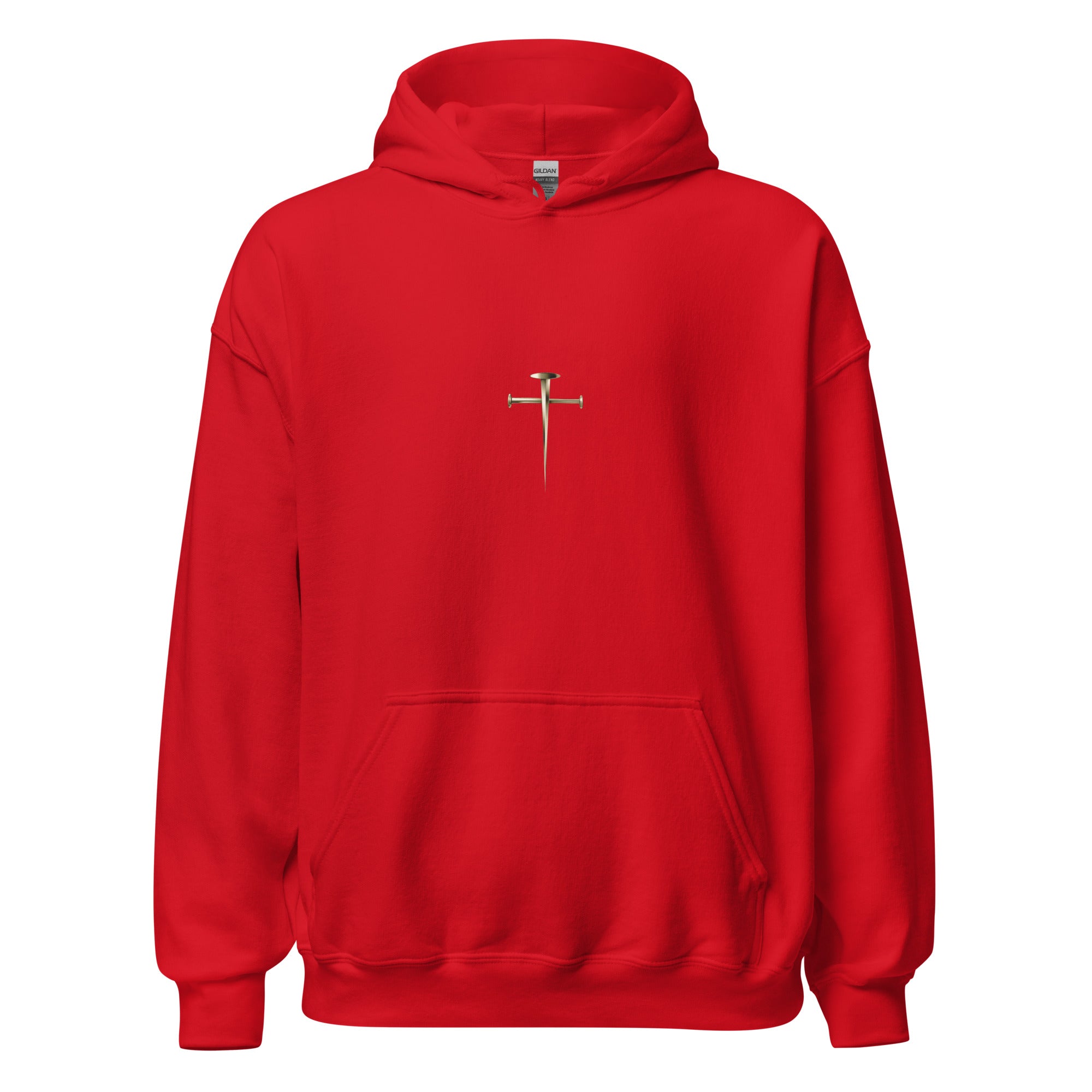 Unisex Heavy Blend Hoodie (Cross of Jesus) - Red / S - Hoodies